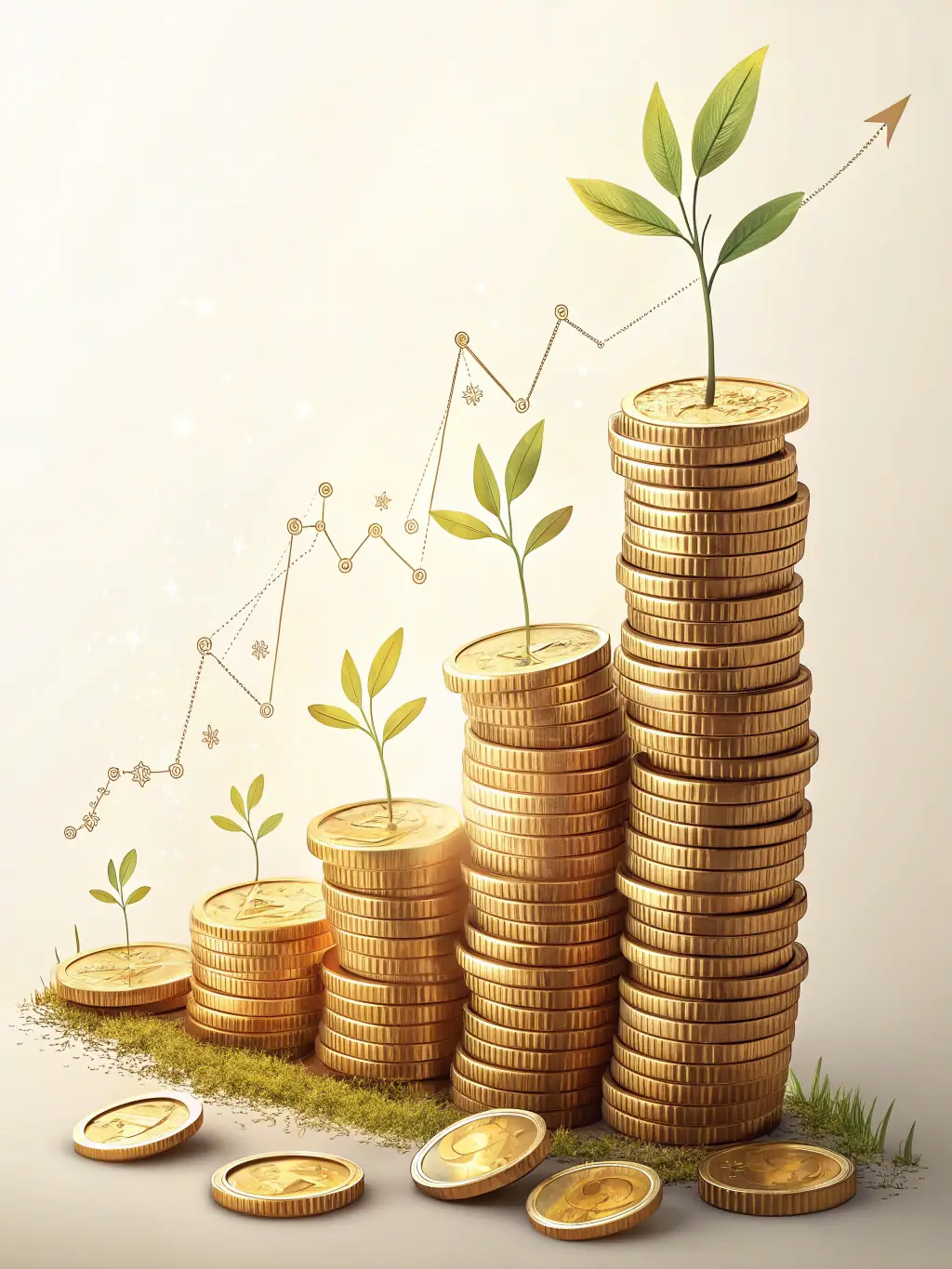 A visual representation of a financial investment yielding high returns, emphasizing the long-term benefits of sales coaching.